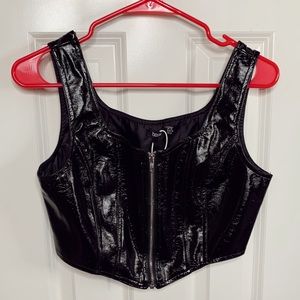 Black Vinyl Tank Top